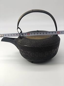 Amazon.co.jp: 鉄製銅蓋銚子酒次酒器酒注薬缶やかん時代物茶道具